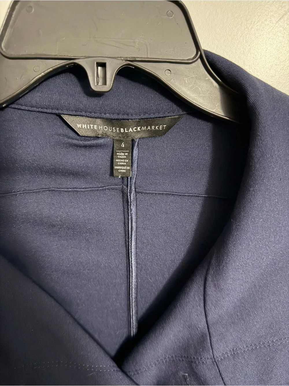 White House Black Market Navy Three-Button Blazer Jacket
